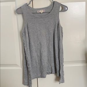 Cold Shoulder Grey Top